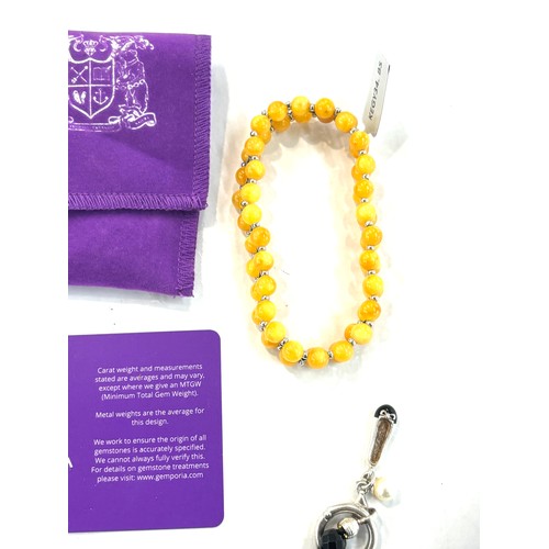 294 - Thomas sabo bracelet & shoe charm & sterling silver baltic butterscotch amber bracelet c.o.a