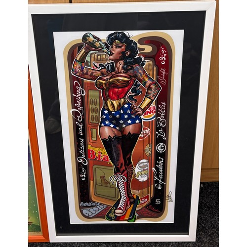 72 - One framed cinema poster of ‘Wonder Woman’, entitled ‘Delicious and Refreshing’.
Frame measurements ... 