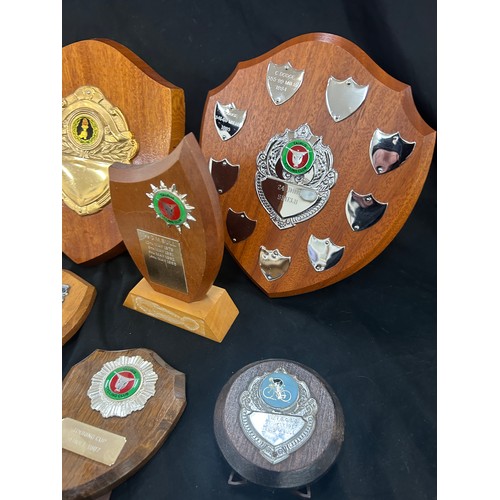 38 - Large selection of assorted trophies includes Time trail, bike trophies etc