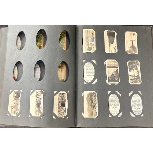 47 - Vintage cigarette cards displayed within album