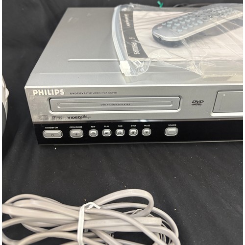 169 - Philips DVD / VCR Combi model 755VR, Akai radio, Philips CD Sound machine AZ127, Roberts radio alarm... 