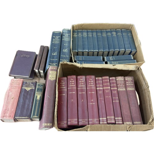 123 - Selection vintage hardback books to include Dickens, Junior science, The world of Children, Shakespe... 