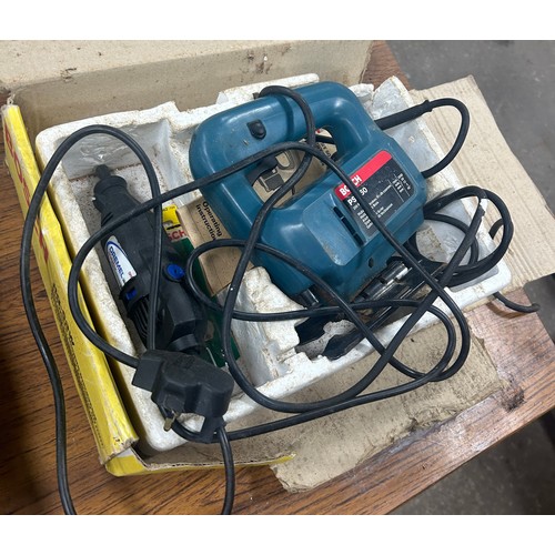 308 - Skil 12 volt cordless drill and a Bosch PST50 jigsaw and a Skil 9140 angle grinder working order