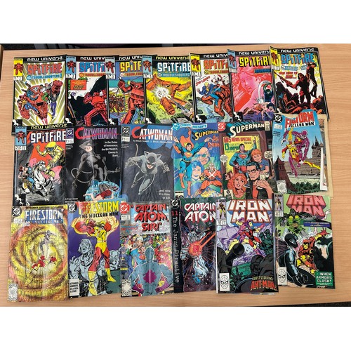 15 - Selection of 1980's onwards comics to include Marvel Spitfire, DC Cat Woman, DC Superman, Marvel Iro... 