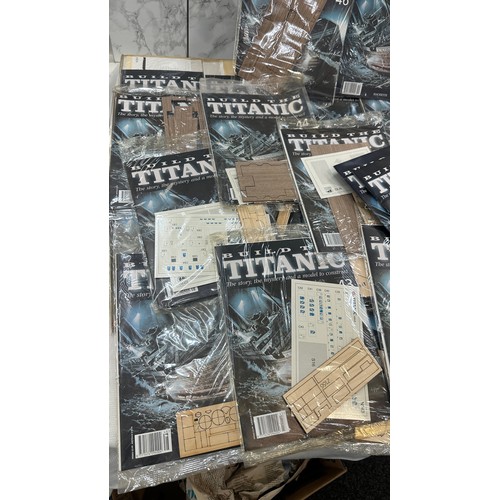 119 - Large selection of ' Build The Titanic' craft kit magazines various issues - not complete