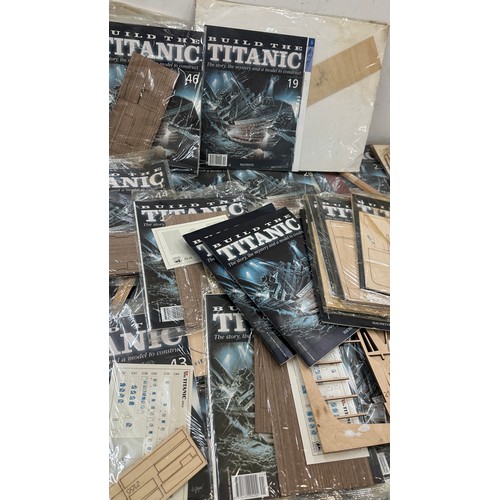 119 - Large selection of ' Build The Titanic' craft kit magazines various issues - not complete