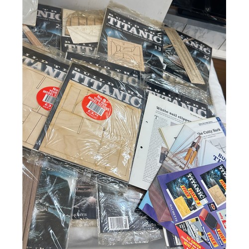 119 - Large selection of ' Build The Titanic' craft kit magazines various issues - not complete