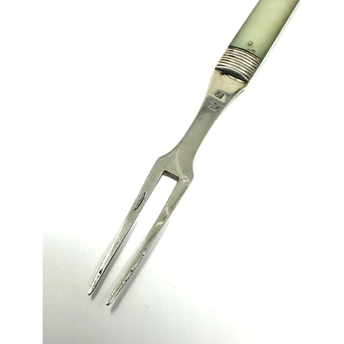 65 - Georgian silver folding fruit fork