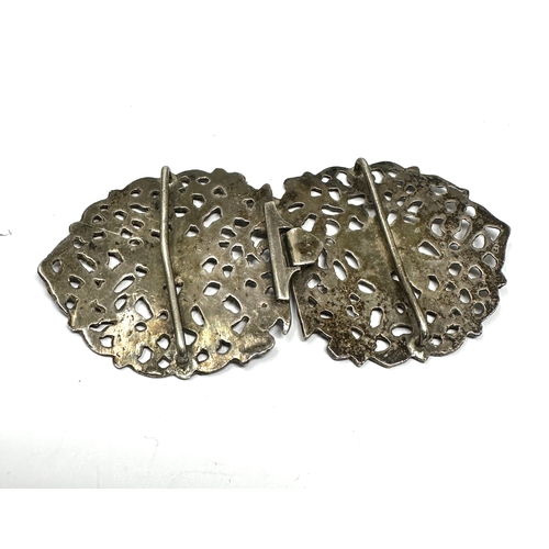 67 - Vintage silver nurses buckle weight 58g