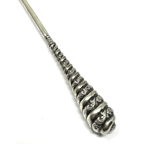 69 - Antique silver handle toasting fork measures approx  31cm long