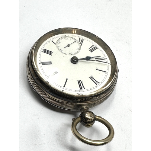 411 - Antique silver fusee pocket watch a.h.drinkwater coventry  the balance spins not ticking weight 142g