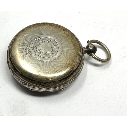 411 - Antique silver fusee pocket watch a.h.drinkwater coventry  the balance spins not ticking weight 142g