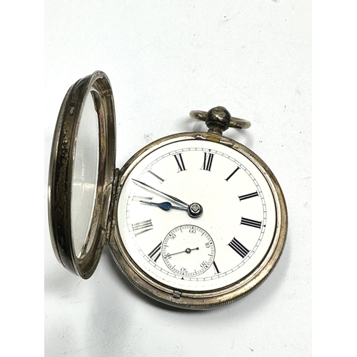 411 - Antique silver fusee pocket watch a.h.drinkwater coventry  the balance spins not ticking weight 142g