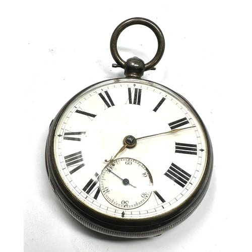 412 - Antique silver fusee pocket watch w.b. headlam stockton on tees balance spins not ticking the chain ... 