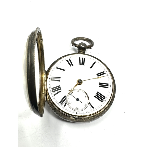 412 - Antique silver fusee pocket watch w.b. headlam stockton on tees balance spins not ticking the chain ... 