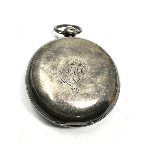 416 - Antique silver open face pocket watch waltham mass the watch is ticking weight 114g