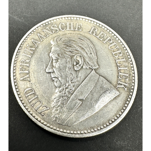 374 - Silver 1896 south africa 2 1/2 shillings