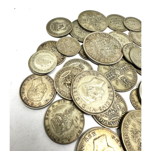 376 - pre 1947 silver coins inc half crowns two shillings sixpences & three pence coins weight 175g