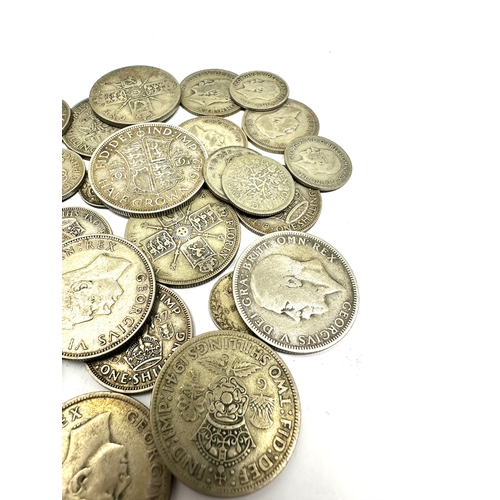 376 - pre 1947 silver coins inc half crowns two shillings sixpences & three pence coins weight 175g