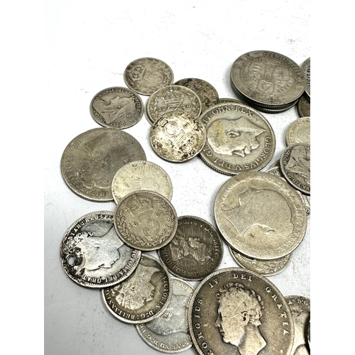 380 - pre 1920 silver coins inc  two shillings sixpences & three pence coins weight 103g