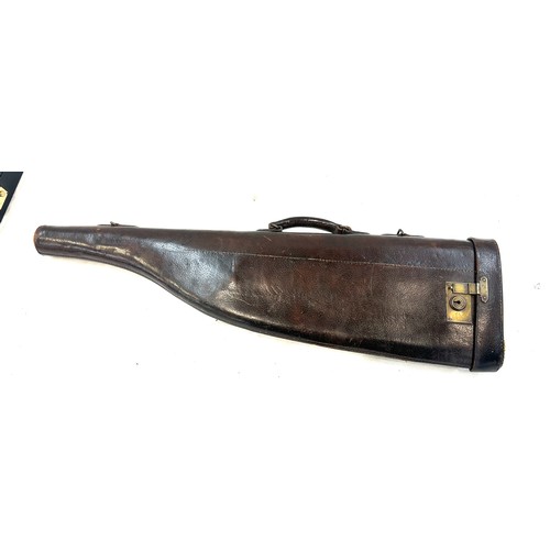 163 - One leather ' Leg of Mutton' gun case for 30