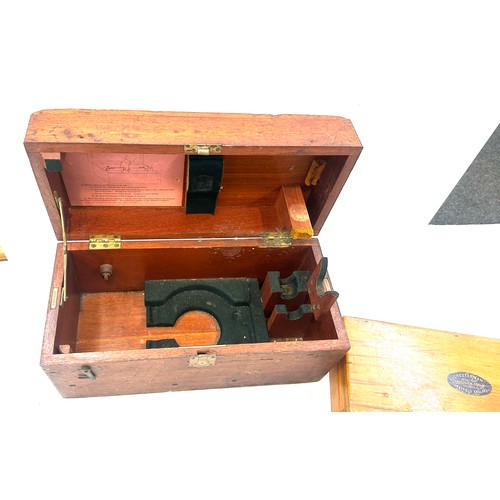 78 - Vintage Yuards Daveletts military box and a Chesterman mahogany precision tool and contents largest ... 