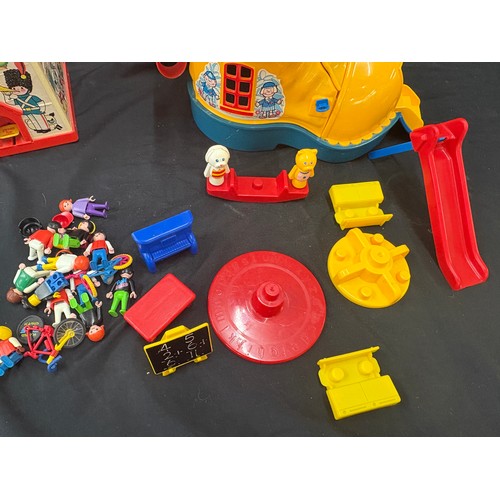 77 - Matchbox Boot School 1983 vintage toy plays set With accessories  together with Fisher Price Jack in... 