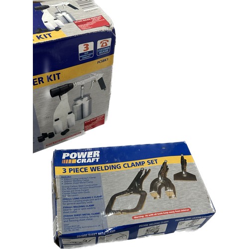 235 - Seletion of boxed Power Craft tools to inlcude ' Spot Blaster Kit', ' 3 piece welding clamp set' and... 