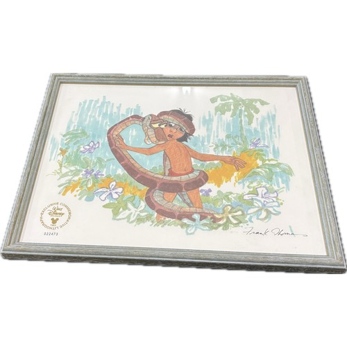 39 - 2 Walt Disney exclusive commemorative lithographs, Baloo and Mowgli - Banana Tree signed by Ollie Jo... 