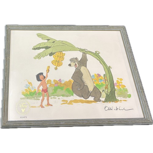 39 - 2 Walt Disney exclusive commemorative lithographs, Baloo and Mowgli - Banana Tree signed by Ollie Jo... 