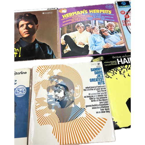 73 - Selection of assorted vinyl records to include ' Cliff Richard', ' Nate King Cole', ' Hermits Hermit... 