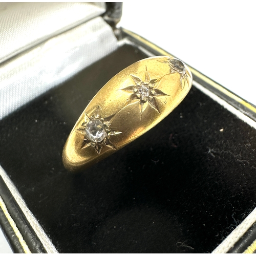 177 - Antique 18ct gold diamond ring weight 4.4g