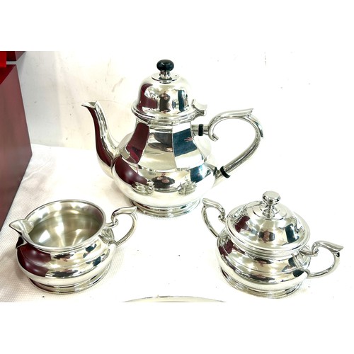 2 - Boxed Pewter Royal Selangor tea set with tray