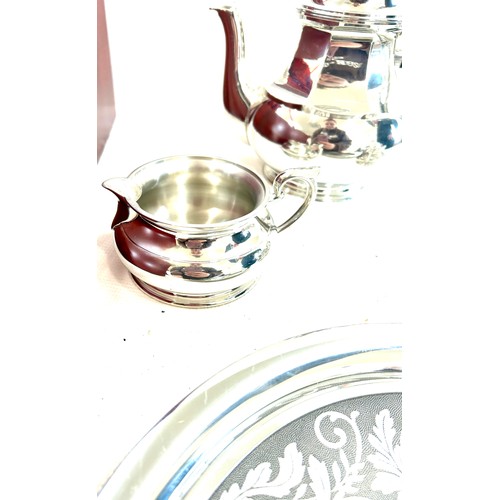 2 - Boxed Pewter Royal Selangor tea set with tray