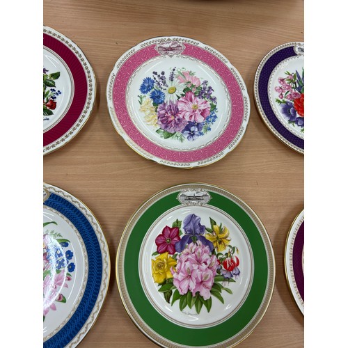 16 - Selection of nine ' The Royal Horticultural Society' collectors plates to include Royal Doulton, Min... 