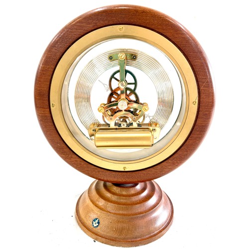 5 - Vintage wooden Masonic skeleton table clock, approximate height 10 inches