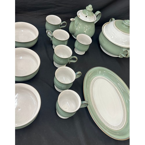 144 - Denby dinner service to include a lidded tureen, cups, bowls, side plates, dinner plates etc