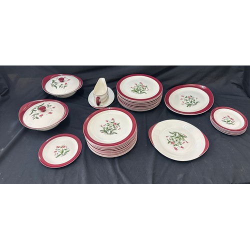 134 - Selection of ' Wedgwood Barlaston' pattern dinner ware pieces to include plates, lidded tureens, cas... 