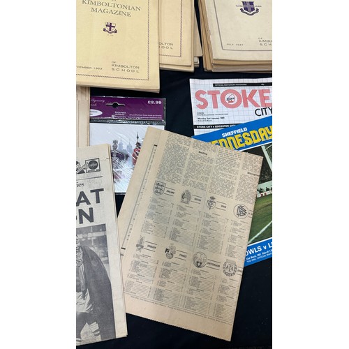 177 - Selection of vintage sporting programmes, football memorabilia etc