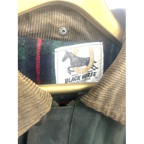 203 - Vintage black horse country wear coat mens xl