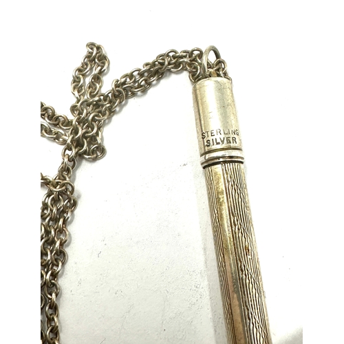 28 - Vintage silver pencil on silver chain weight 16g