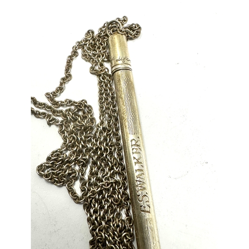 28 - Vintage silver pencil on silver chain weight 16g