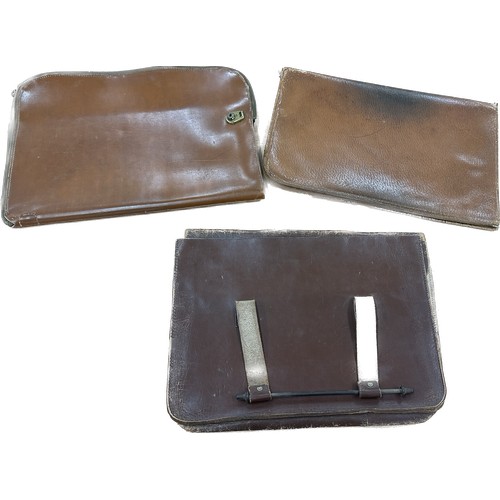 24 - Three vintage leather bags