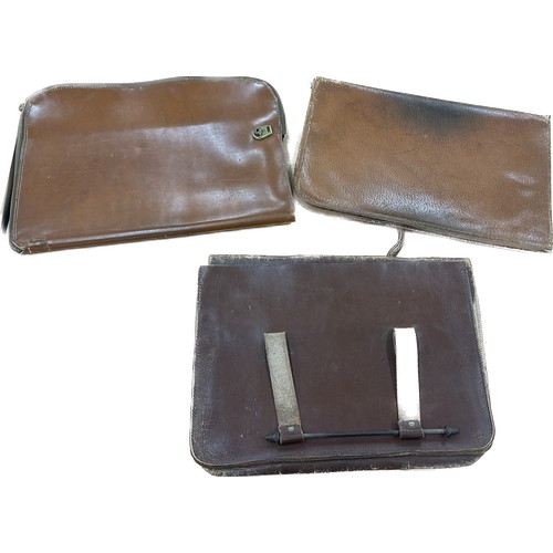 24 - Three vintage leather bags