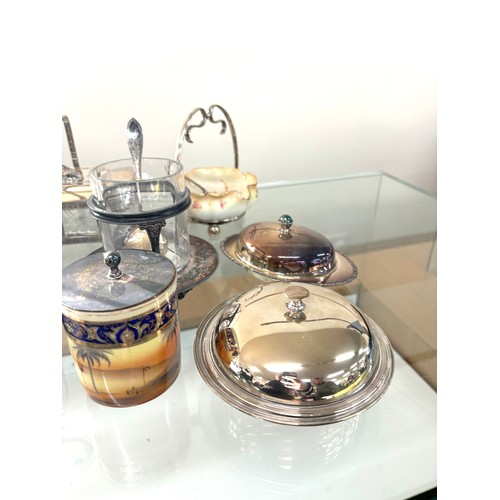 61 - Selection of silver plated ware includes Bon Bon dishes etc