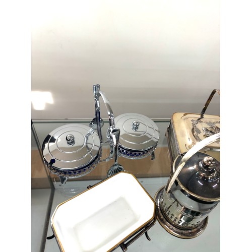 61 - Selection of silver plated ware includes Bon Bon dishes etc