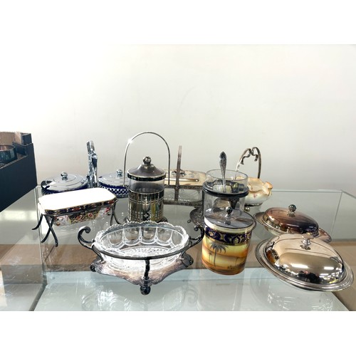 61 - Selection of silver plated ware includes Bon Bon dishes etc