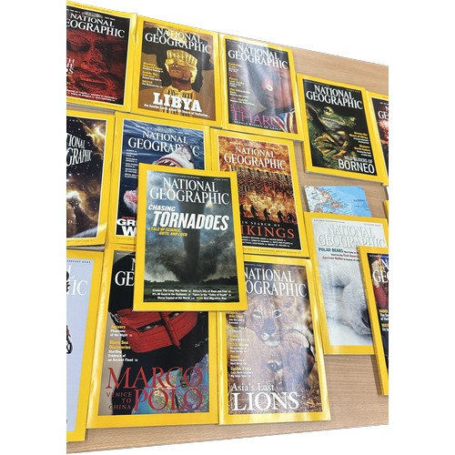 66 - Large selection of National Geographic magazines