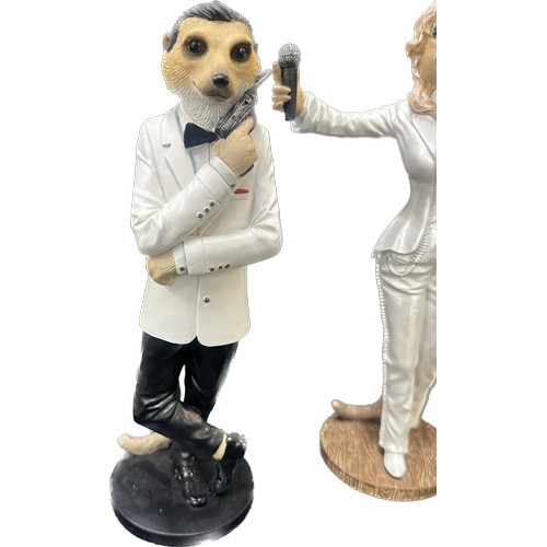 398 - Two Country Artist meerkats figures to include ' Dolly CA04484' and ' Connery CA04250' tallest measu... 