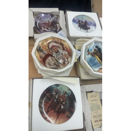 256 - Large selection of ' American Indian Heritage Foundation Museum' collectors plates to include ' Fami... 